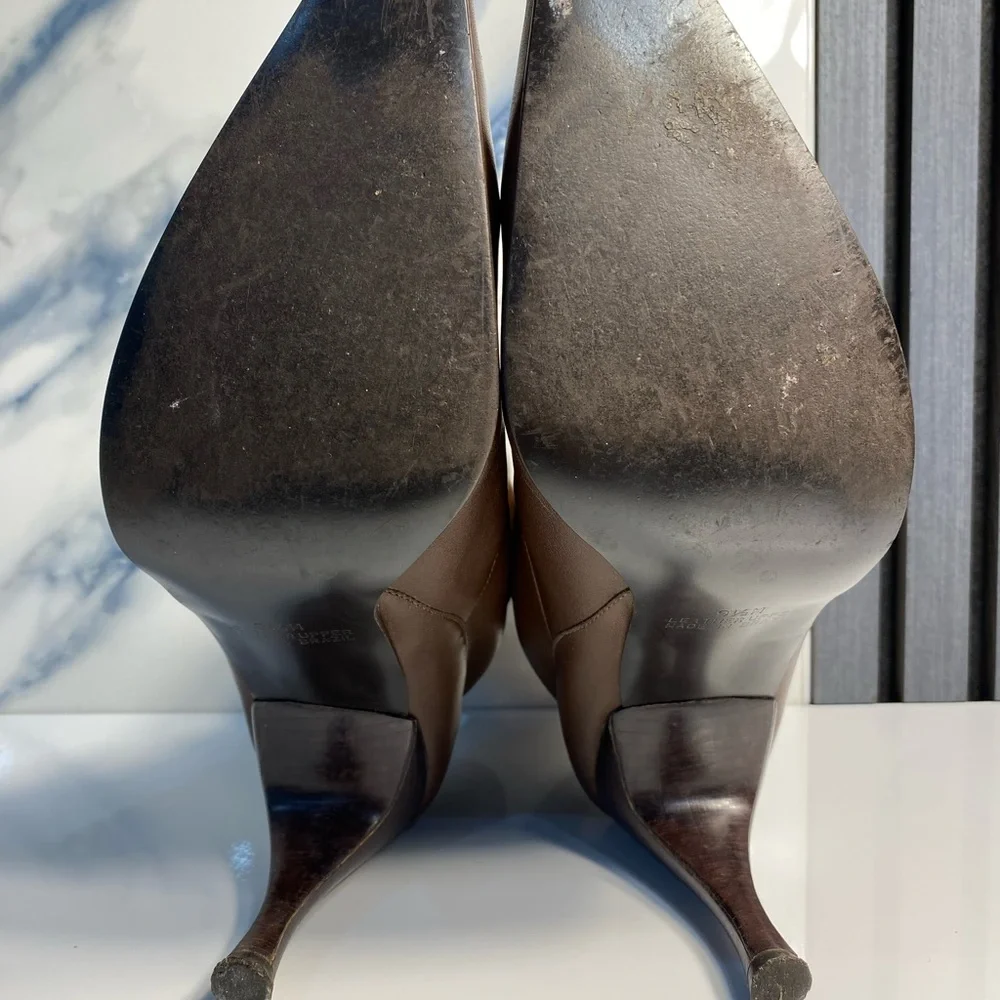 Gianni Fermani Elegant Brown Leather Ankle Boots Made in Brazil Size 9.5 - Picture 9 of 11